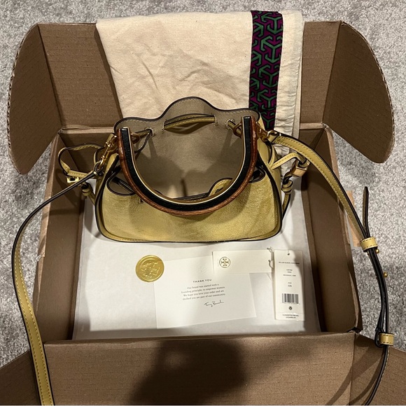 Tory Burch Miller Suede Cinch Bag - Picture 3 of 6